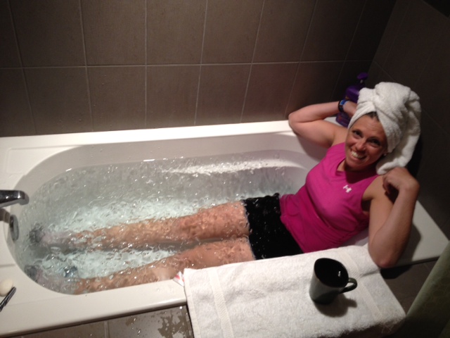 Ice Bath for Ironman Taylor Gill!